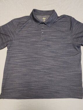 Haggar Men's XL Cool 18 Performance Collar Polo Gray Grey Heather Golf